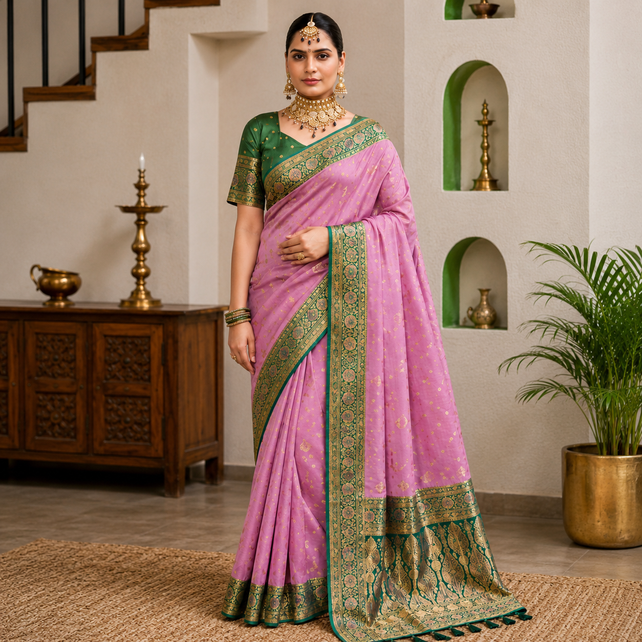 Elegant Booti Work Sarees