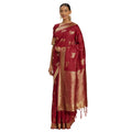 Seduva Women's Banarasi Silk Saree (Red, 5-6mtrs)