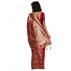 Seduva Women's Banarasi Silk Saree (Red, 5-6mtrs)
