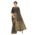Seduva Women's Banarasi Silk Saree (Black, 5-6mtrs)