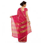 Seduva Women's Kota Doria Cotton Saree With Blouse (Rani,6-3 Mtrs)