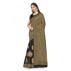 Seduva Women's Banarasi Silk Saree (Black,5-6 Mtrs)