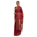 Seduva Women's Banarasi Silk Saree (Red,5-6 Mtrs)
