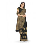 Seduva Women's Banarasi Silk Saree (Black,5-6 Mtrs)
