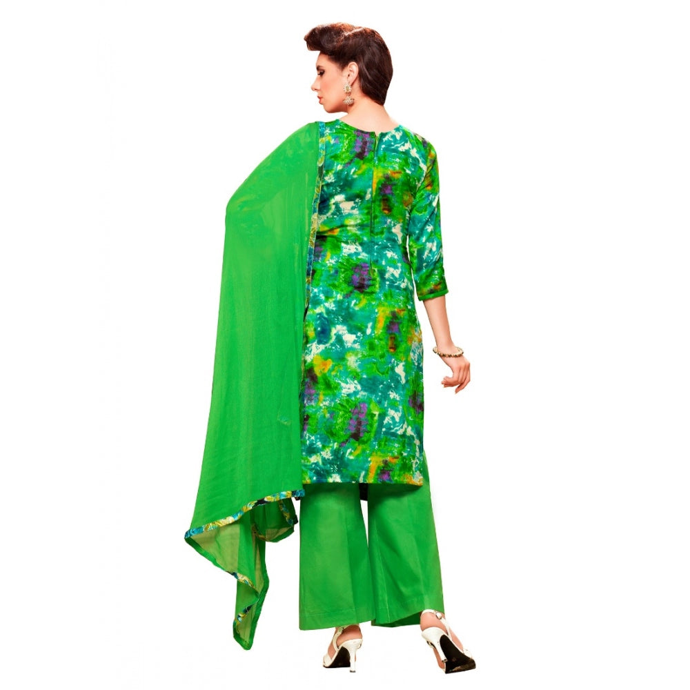 Seduva Women's Glaze Cotton Unstitched Salwar Suit-Material With Dupatta (Green &amp; Multi,2.3 Mtrs)