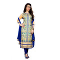 Seduva Women's Cotton Unstitched Salwar Suit-Material With Dupatta (Beige,2.3 Mtrs)