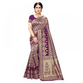 Seduva Women's Jacquard Silk Kanjivaram Jacquard Silk Saree With Blouse (Jamli, 5-6 Mtrs)