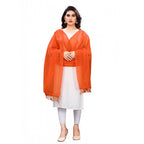 Seduva Women's Cotton Silk Strips Printed Dupatta (Orange, Length:2-2.4 mtr)