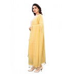 Seduva Women's Cotton Silk Strips Printed Dupatta (Yellow, Length:2-2.4 mtr)