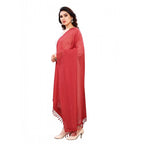 Seduva Women's Cotton Silk Strips Printed Dupatta (Maroon, Length:2-2.4 mtr)