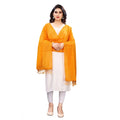 Seduva Women's Cotton Silk Strips Printed Dupatta (Musterd Yellow, Length:2-2.4 mtr)