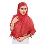Seduva Women's Cotton Silk Strips Printed Dupatta (Maroon, Length:2-2.4 mtr)