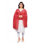 Seduva Women's Cotton Silk Strips Printed Dupatta (Maroon, Length:2-2.4 mtr)