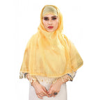 Seduva Women's Cotton Silk Strips Printed Dupatta (Yellow, Length:2-2.4 mtr)