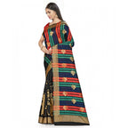 Seduva Women's Banarasi Silk Saree With Blouse (Black, 5-6Mtrs)