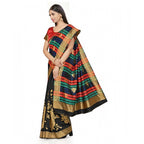 Seduva Women's Banarasi Silk Saree With Blouse (Black, 5-6Mtrs)