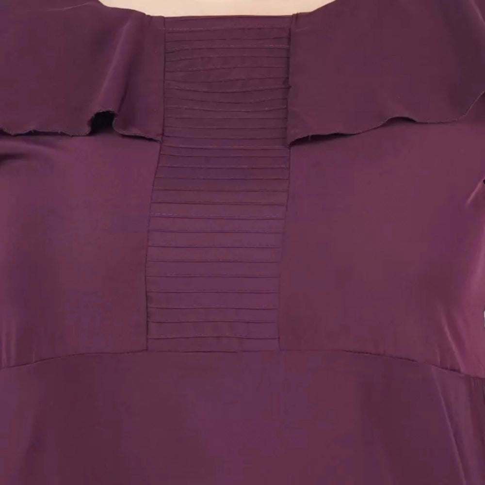 Seduva Women's Fit And Flare Purple Dress (Purple)