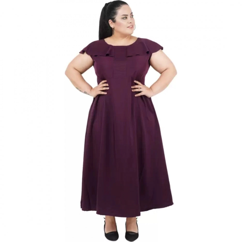 Seduva Women's Fit And Flare Purple Dress (Purple)