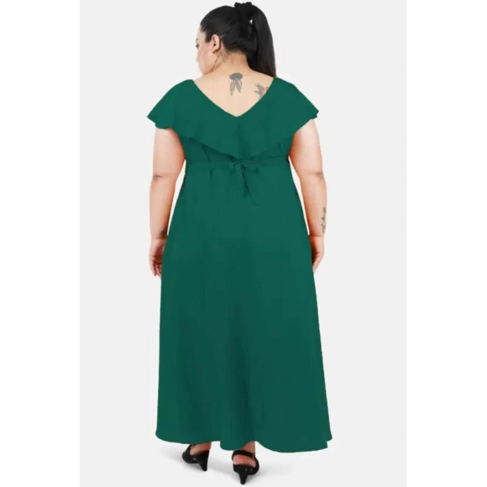 Seduva Women's Fit And Flare Green Dress (Green)