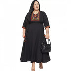 Seduva Women's Fit And Flare Black Dress (Black)