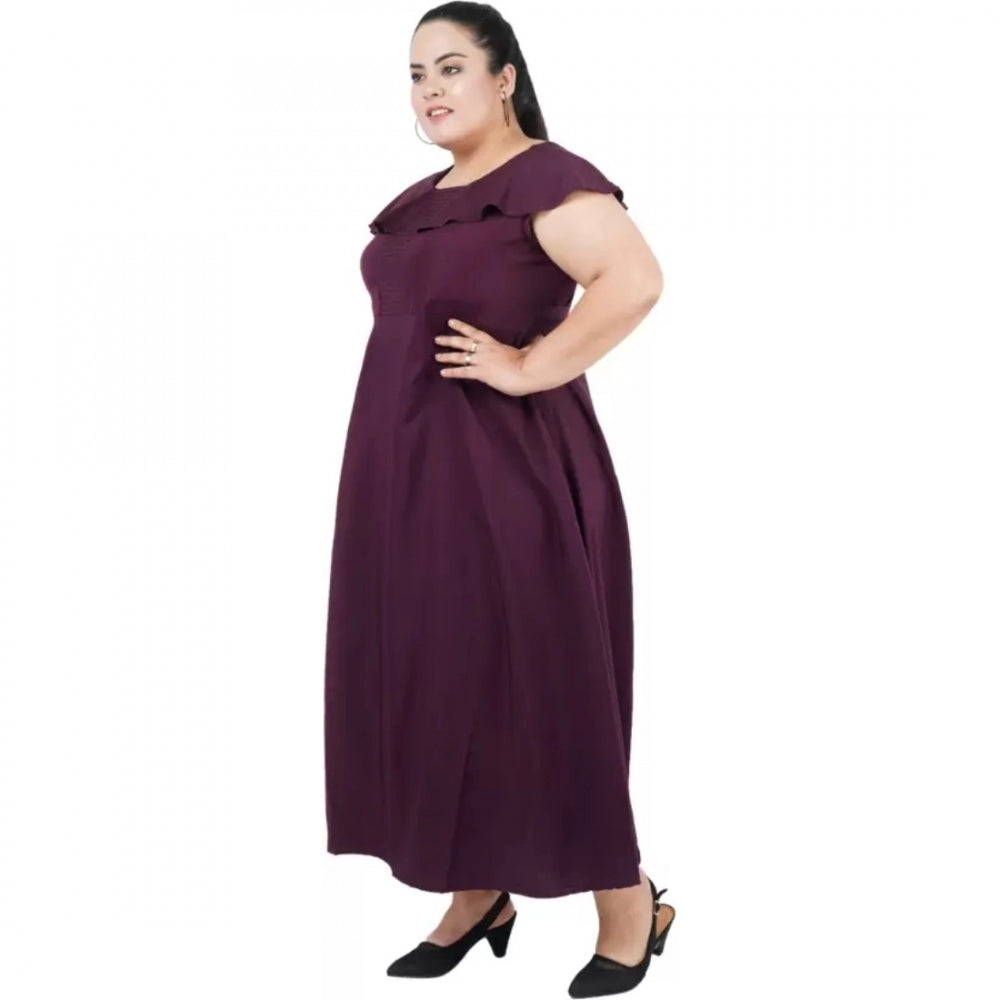 Seduva Women's Fit And Flare Purple Dress (Purple)