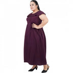 Seduva Women's Fit And Flare Purple Dress (Purple)
