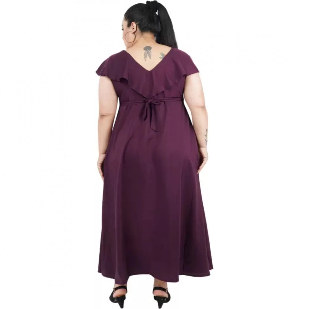 Seduva Women's Fit And Flare Purple Dress (Purple)