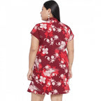 Seduva Women's Shirt Maroon Dress (Maroon)