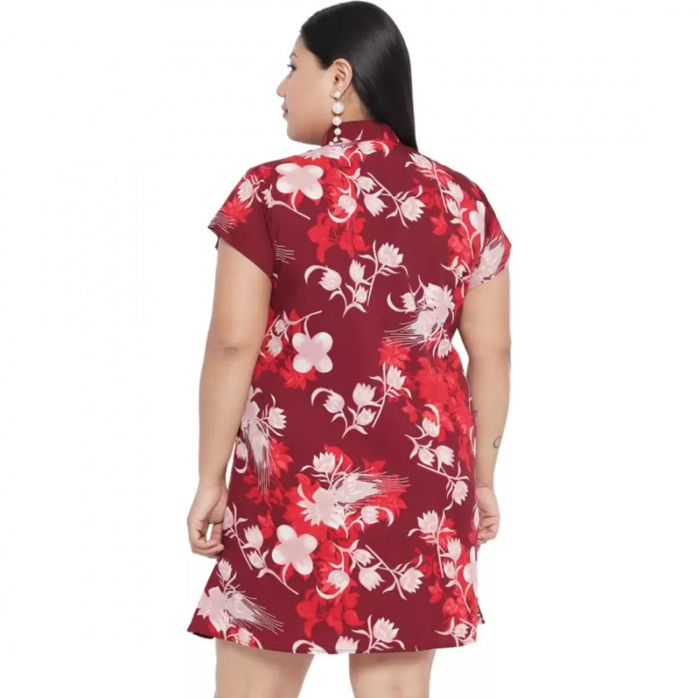 Seduva Women's Shirt Maroon Dress (Maroon)
