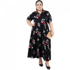 Seduva Women's Fit And Flare Black Dress (Black)