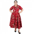 Seduva Women's Fit And Flare Maroon Dress (Maroon)