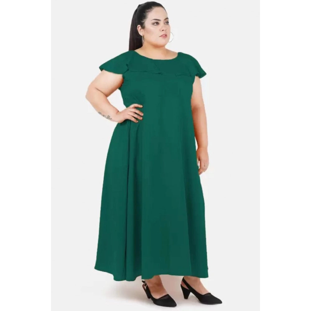 Seduva Women's Fit And Flare Green Dress (Green)