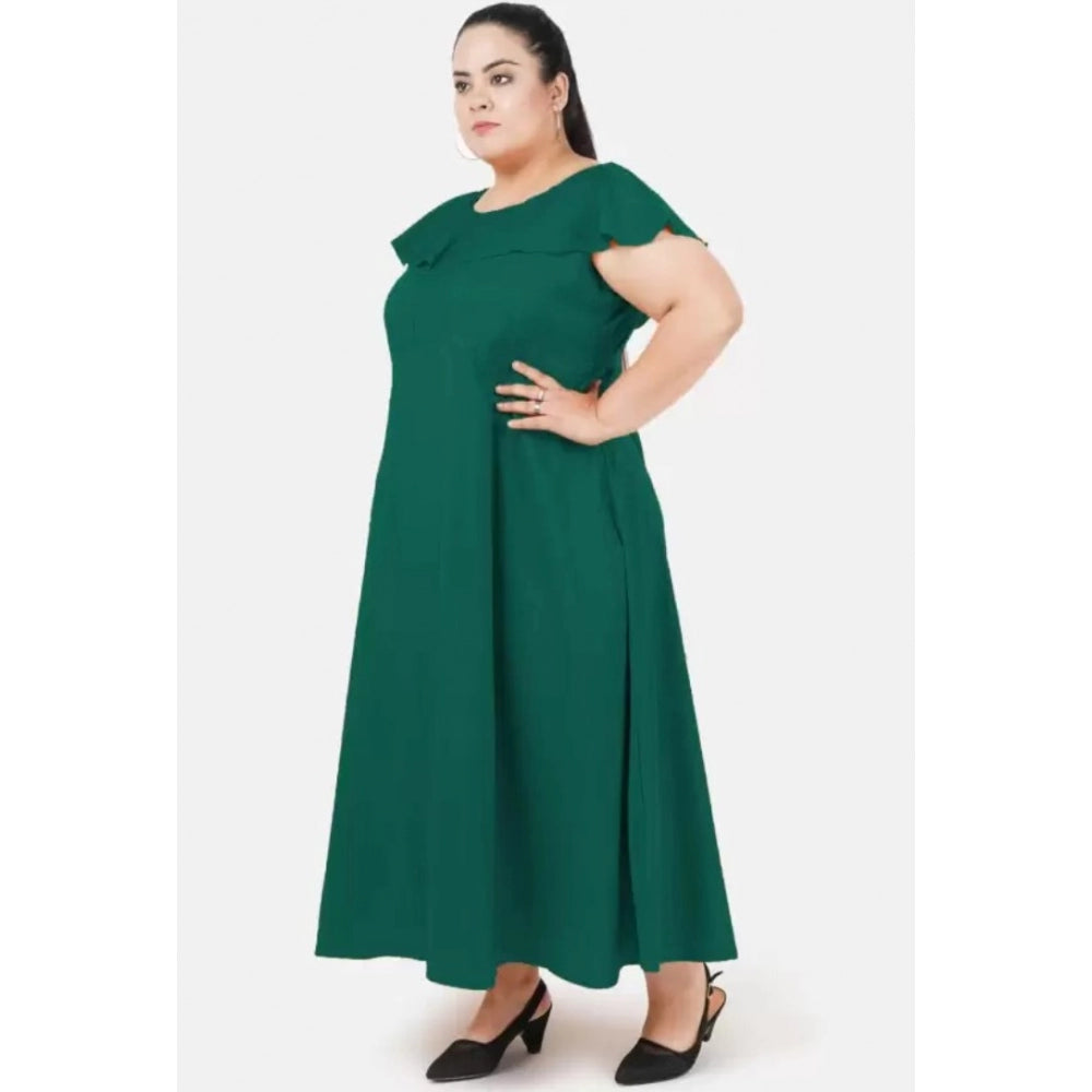 Seduva Women's Fit And Flare Green Dress (Green)