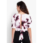 Seduva Women's Casual Tie And Dye Purple Top (Purple)