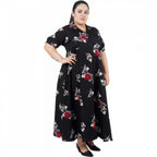 Seduva Women's Fit And Flare Black Dress (Black)