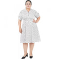 Seduva Women's Cinched Waist White Dress (White, Poly Crepe)
