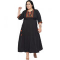Seduva Women's Fit And Flare Black Dress (Black)