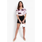 Seduva Women's Casual Tie And Dye Purple Top (Purple)