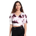 Seduva Women's Casual Tie And Dye Purple Top (Purple)