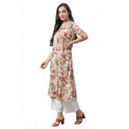 Seduva Women's Cotton Printed Floral Print Kurti (Multicolor, Cotton)