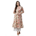 Seduva Women's Cotton Printed Floral Print Kurti (Multicolor, Cotton)