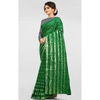 Seduva Women's Vichitra Saree with Blouse (Green, 5-6 Mtrs)