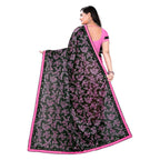 Seduva Women's Lycra Blend Saree with Blouse (Pink, 5-6 Mtrs)