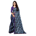 Seduva Women's Lycra Blend Saree with Blouse (Blue, 5-6 Mtrs)
