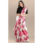 Seduva Women's Joya Silk Saree with Blouse (Pink, 5-6 Mtrs)
