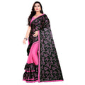 Seduva Women's Lycra Blend Saree with Blouse (Pink, 5-6 Mtrs)