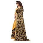 Seduva Women's Lycra Blend Saree with Blouse (Mustard, 5-6 Mtrs)