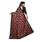Seduva Women's Lycra Blend Saree with Blouse (Red, 5-6 Mtrs)