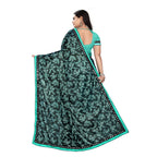 Seduva Women's Lycra Blend Saree with Blouse (Rama, 5-6 Mtrs)