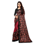 Seduva Women's Lycra Blend Saree with Blouse (Red, 5-6 Mtrs)